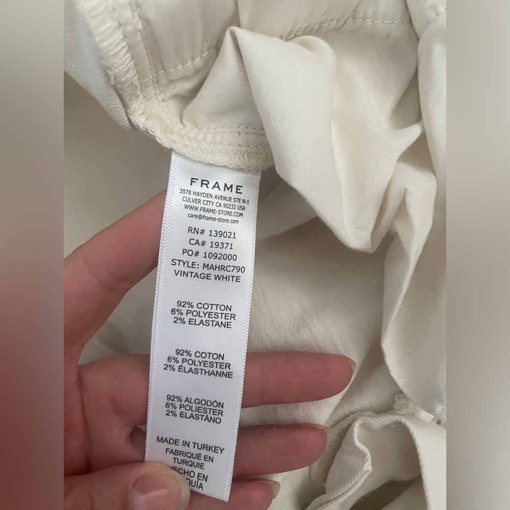 Frame denim Ali high rise cigarette pants in vintage white size 32 - Picture 8 of 11